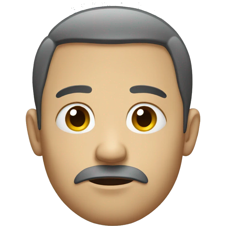 sad guy with little hair emoji