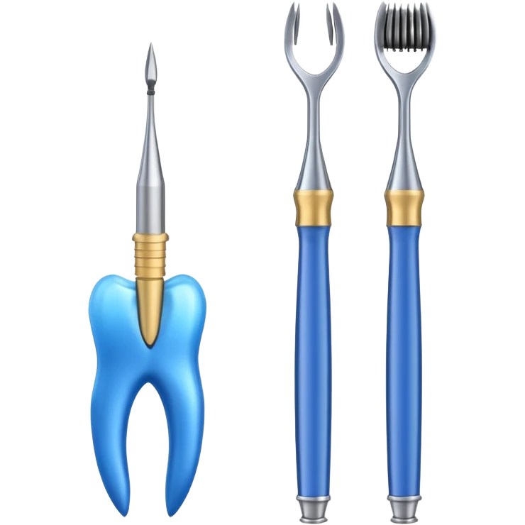 dental endodontic file, with blue handle emoji