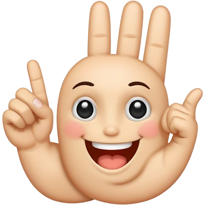 Middle finger with a smile  emoji