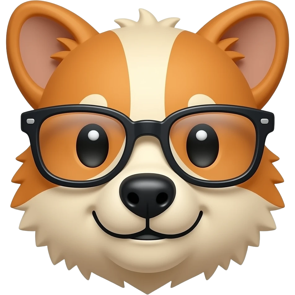 hipster animal front facing emoji