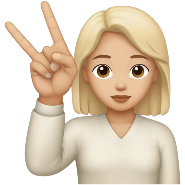 peace hand sign emoji