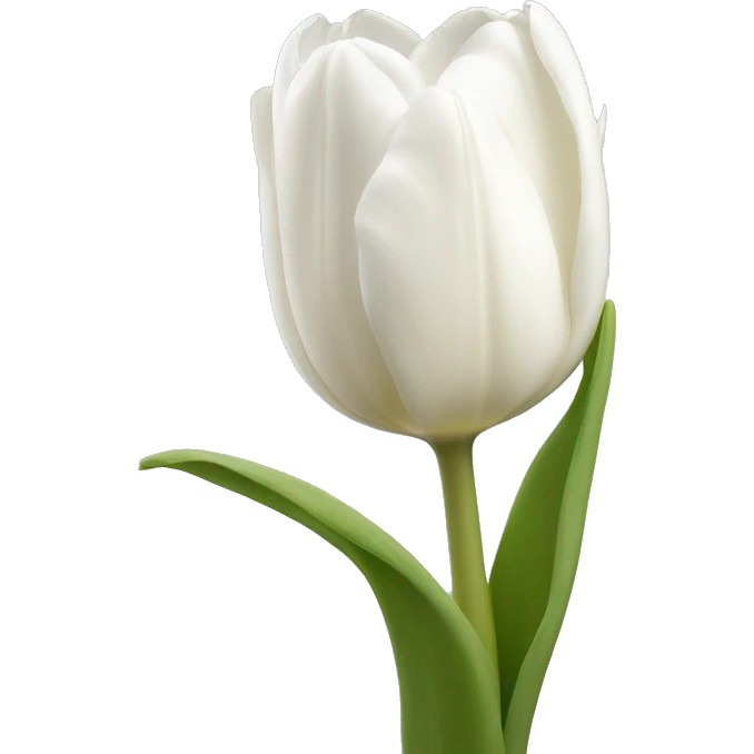 White Tulips with stem emoji