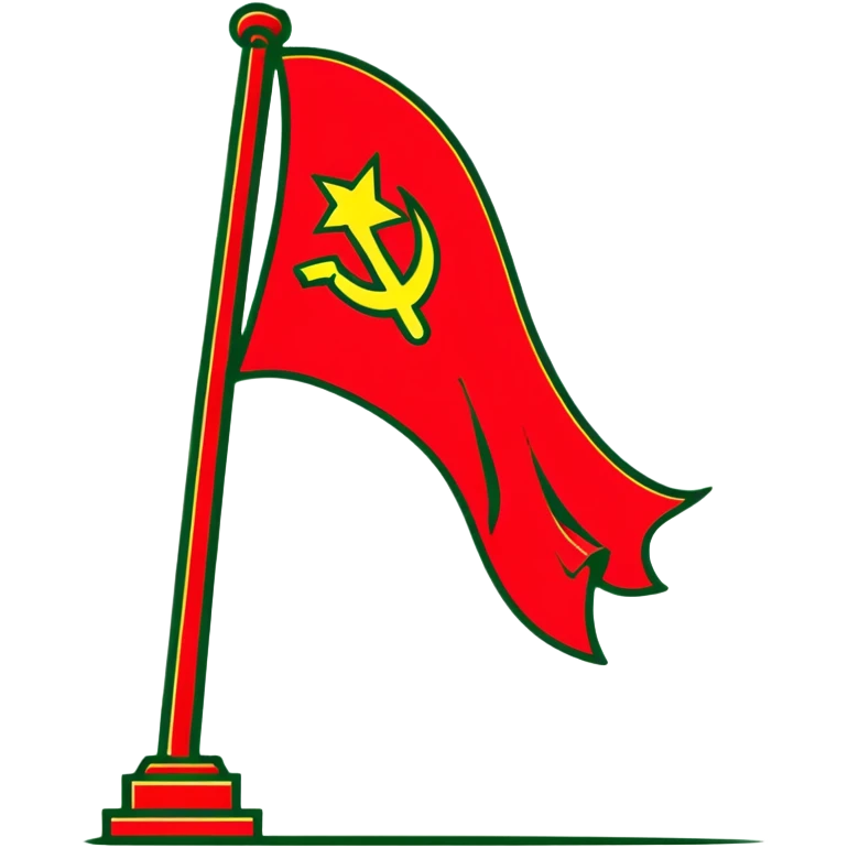Red communist flag waving emoji