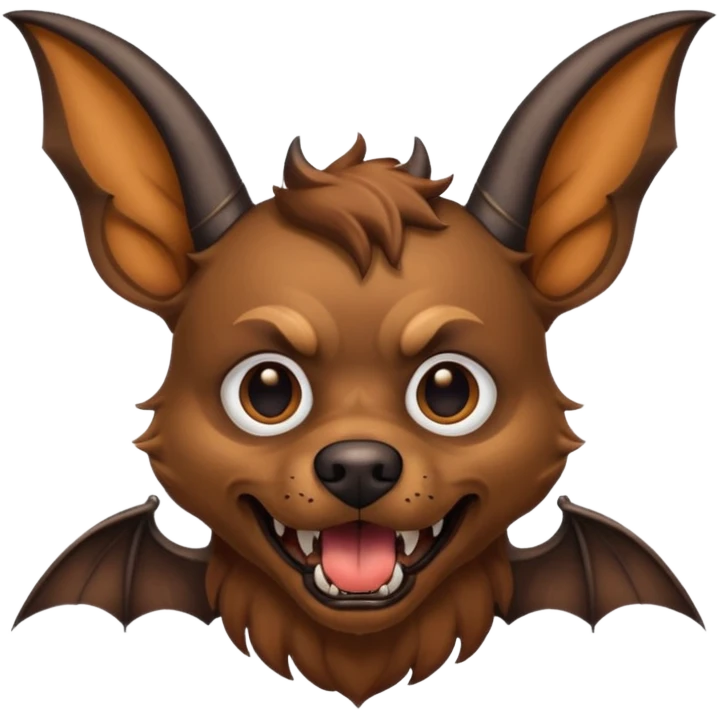 dog with horns and bat wings emoji
