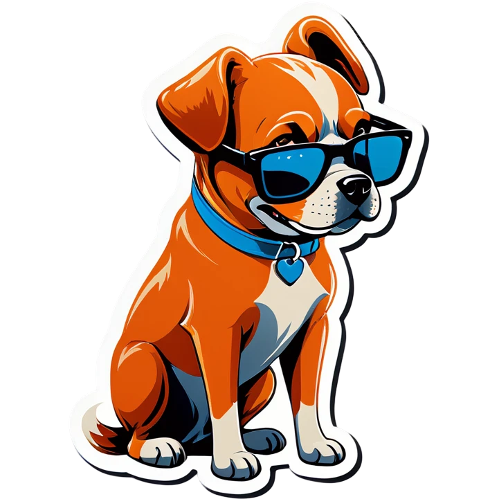 Dog with sunglasses emoji