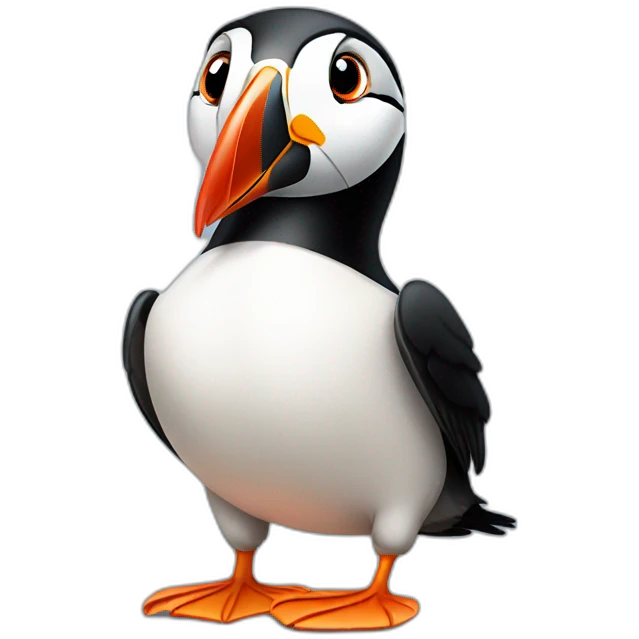 puffin mascot very sad emoji