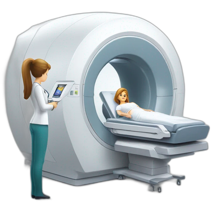Posh-Radiologist-performing-breast-mri-to-woman emoji
