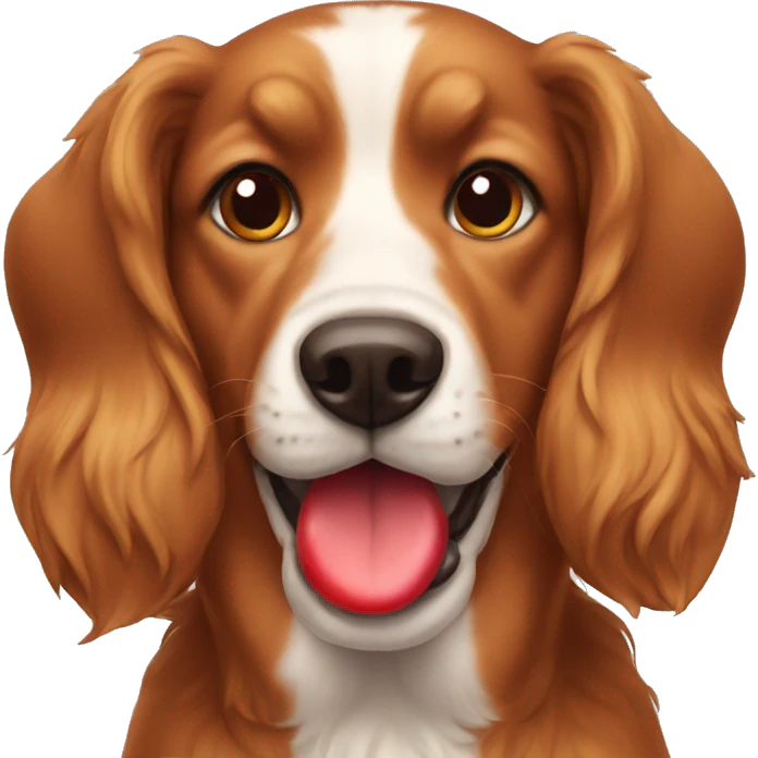 Red apple dog emoji