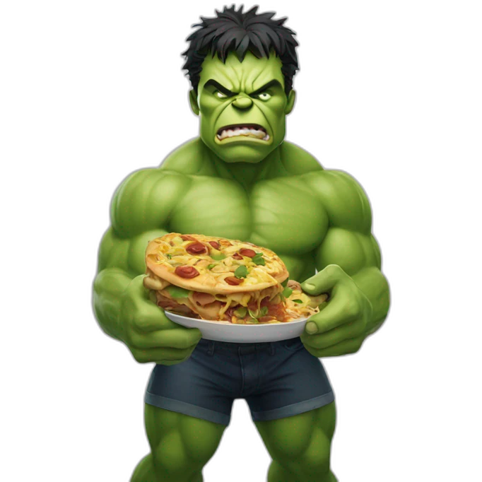 Hulk hungry emoji