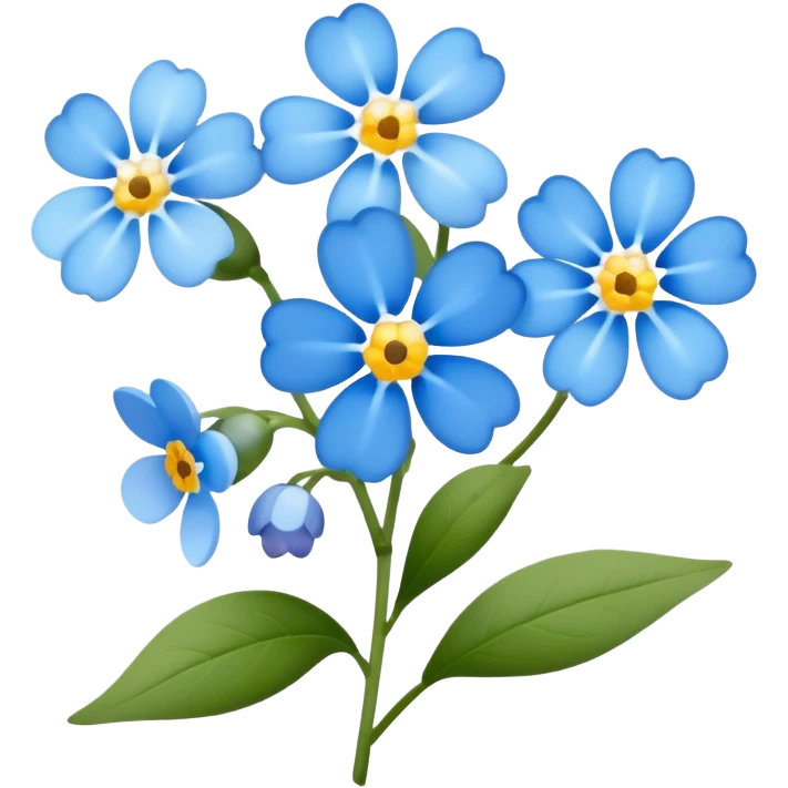 Forget-me-not emoji