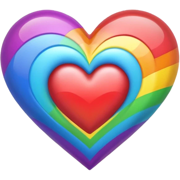 Rainbow pride heart emoji