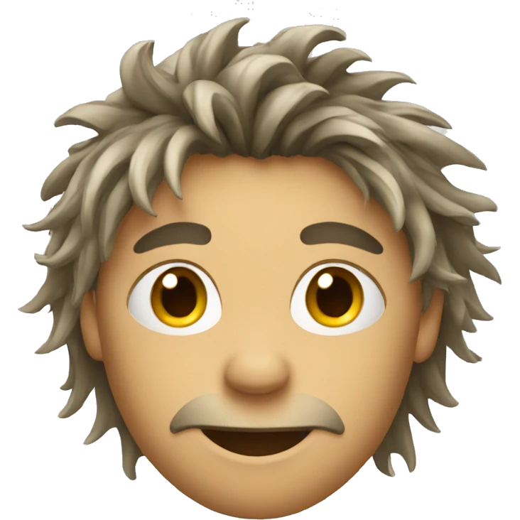 face of person with messy hair emoji