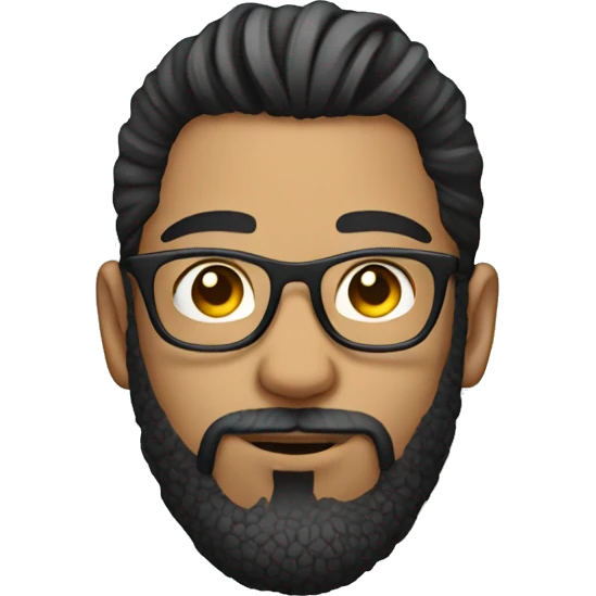 A hipster young man with a man bun emoji
