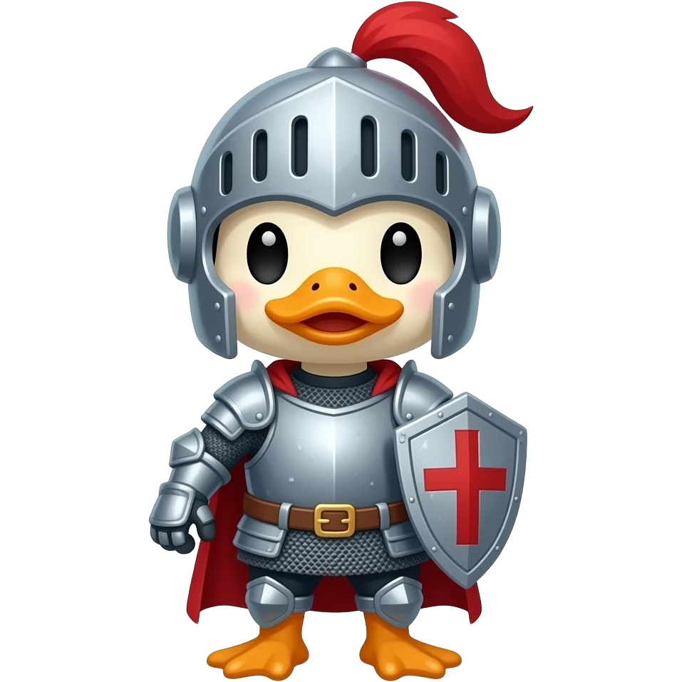 Cute duck knight emoji