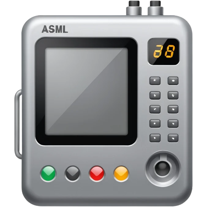 ASML semiconductor equipment，Silver gray, simple style emoji