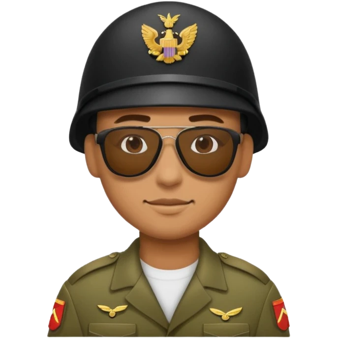 soldier with sunglasses emoji