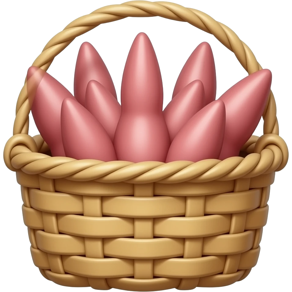 a basket full of phallic penis shapes emoji