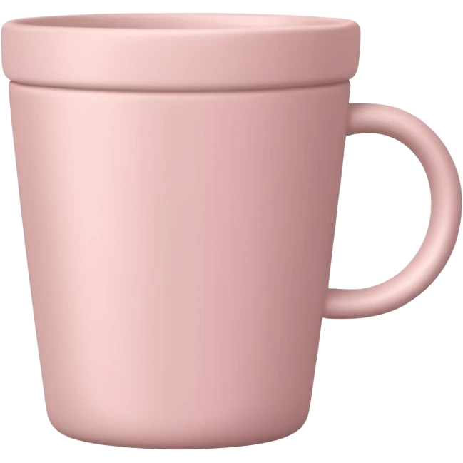 Pale pink empty ceramic coffee cup emoji