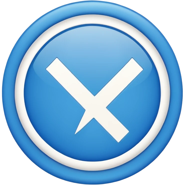 A blue circle with a white check mark in the middle emoji