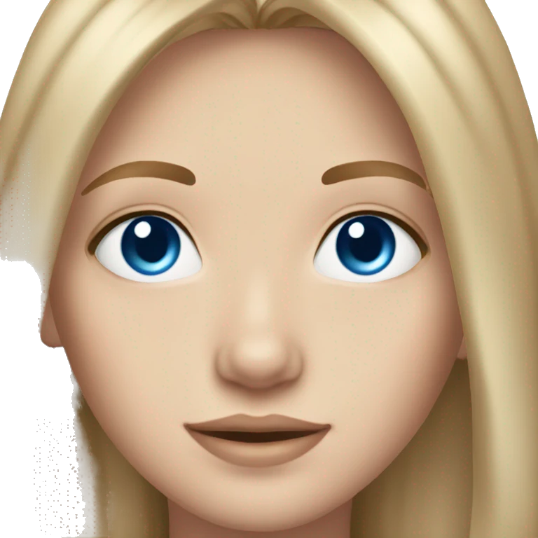 stunning white girl light brown hair blue eyes emoji