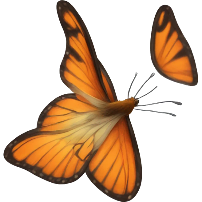 Orange butterfly emoji