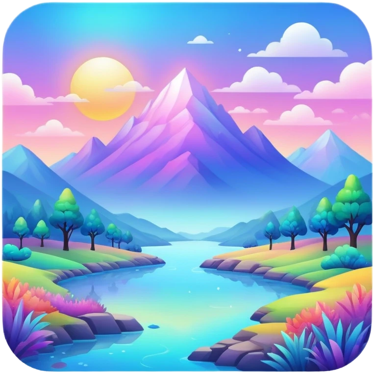 Iridescent scneery  emoji