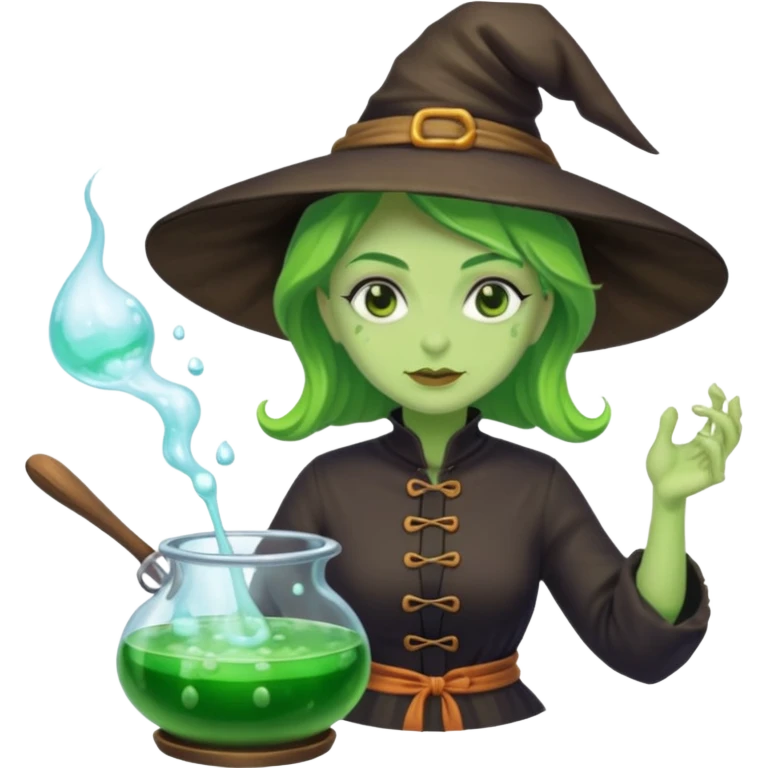 green witch cooking potion emoji