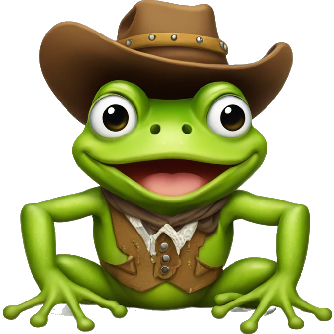 Cowboy frog emoji