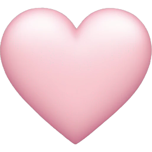 Light pink Heart without face  emoji