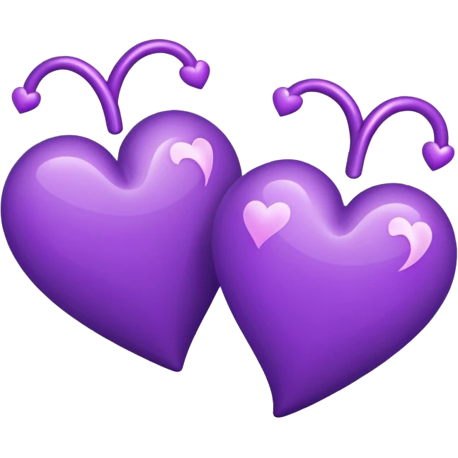 Two Purple Hearts swirling emoji
