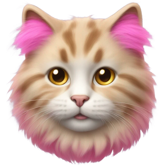 Pink furry cat emoji
