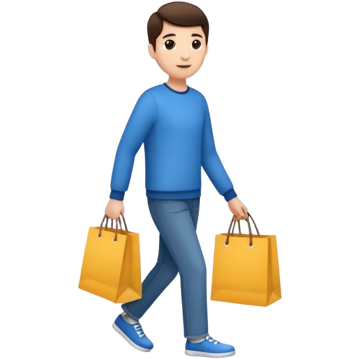 shopping mall with shopping bag emoji