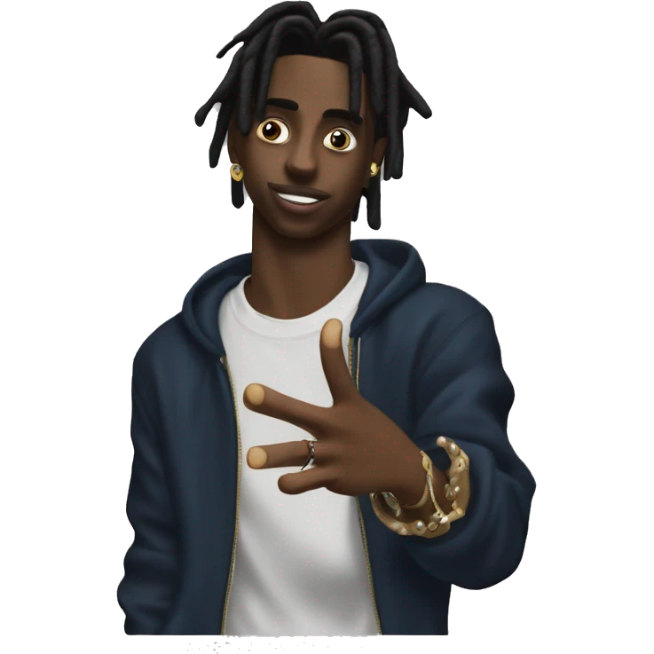 Playboi Carti YVL hand gesture  emoji
