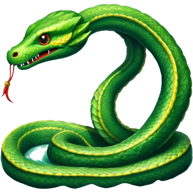 Sea Serpent – Long green snake-like monster rising from water emoji