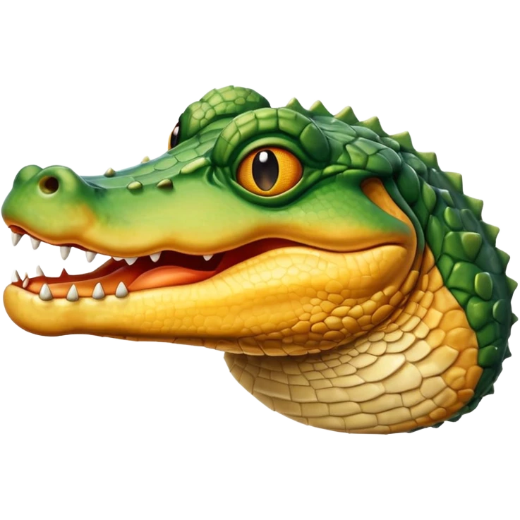 Photo realistic deep fried Gator emoji