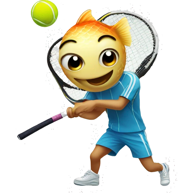 fish playing tennis emoji