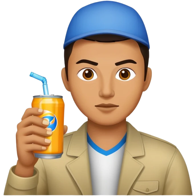Uzbek drinking energy drink emoji