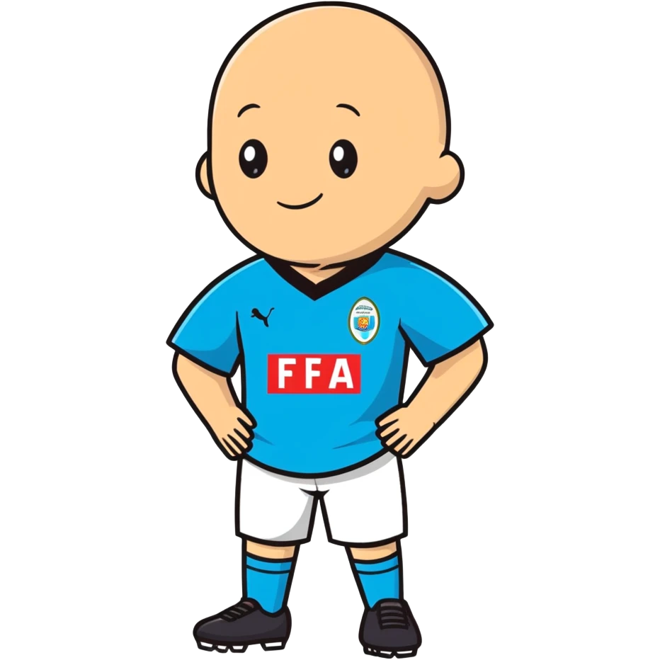 bald man wearing Napoli football jersey emoji