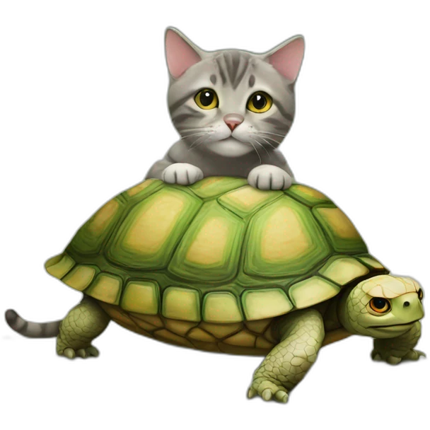 cat under turtle emoji