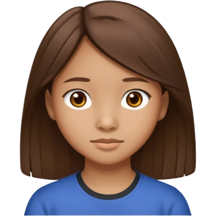 13 year old filipina girl with medium hair and brown eyes emoji