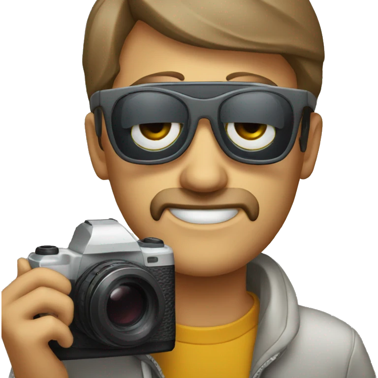 BLIND MAN whith photocamera emoji