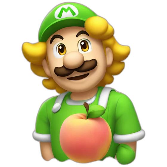 Mario and peach children emoji