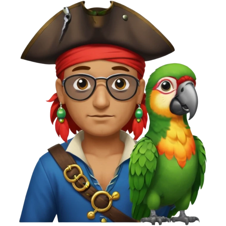 pirate and parrot emoji