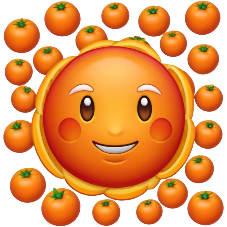  A vibrant red color, often symbolizing passion, energy, and warmth. It’s a mix between red and orange, giving off a bold and eye-catching vibe emoji