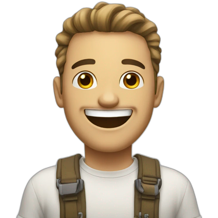 meme guy with funny smile emoji