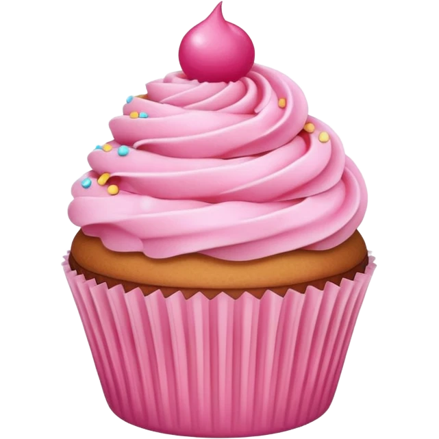 Cupcake with pink icing emoji
