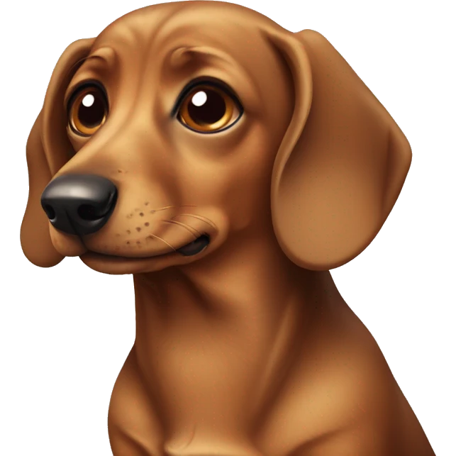 Dachshund crying emoji