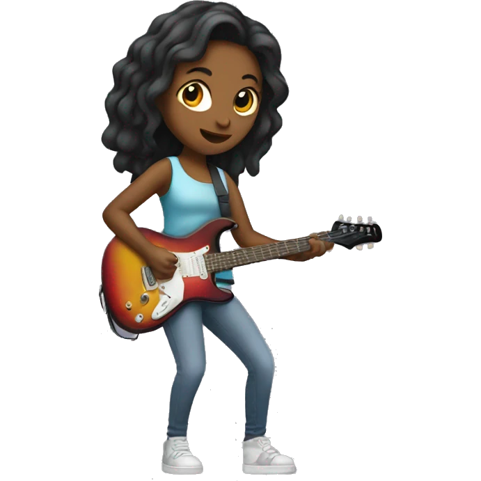 girl who plays electic guitar emoji