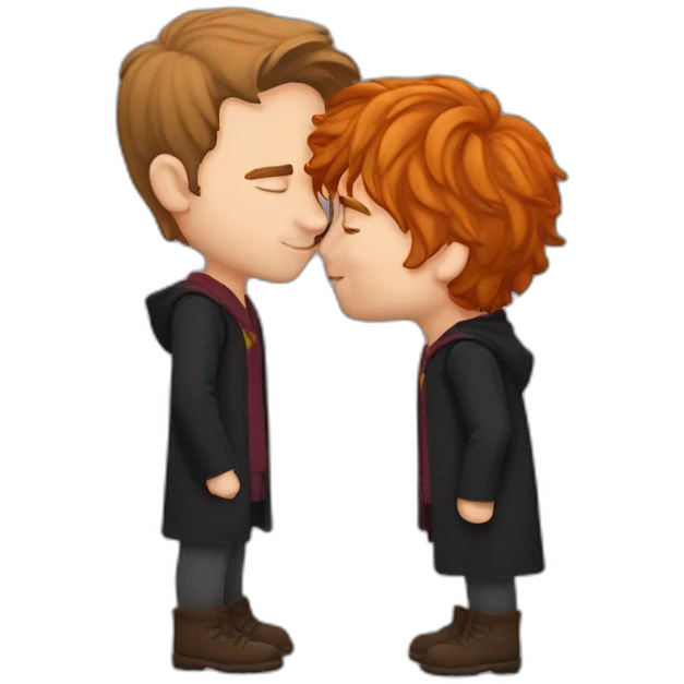 Emoji Harry potter kissing Ron Wesley emoji