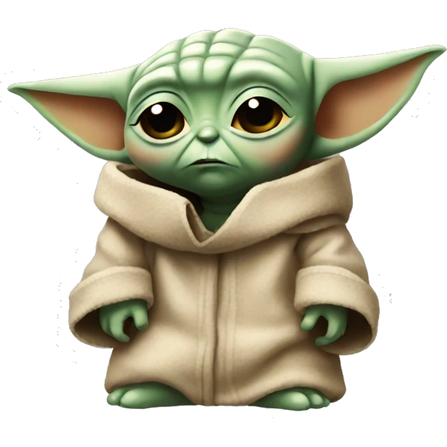 Baby yoda disappointed  emoji